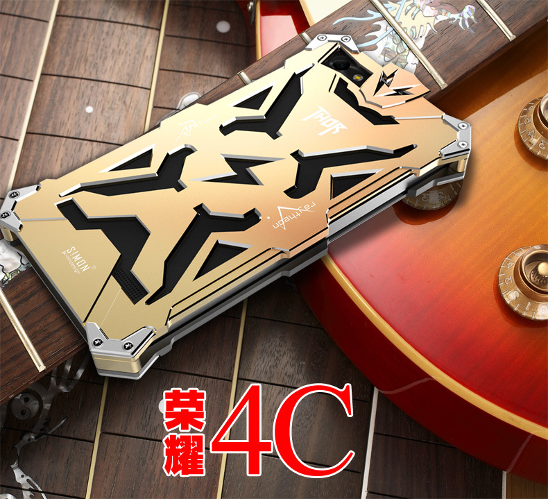 SIMON THOR Aviation Aluminum Alloy Shockproof Armor Metal Case Cover for Huawei Honor 4C