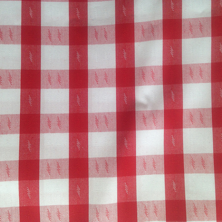 厂家供应全棉色织布 平纹几何提花衬衫现代布匹批发