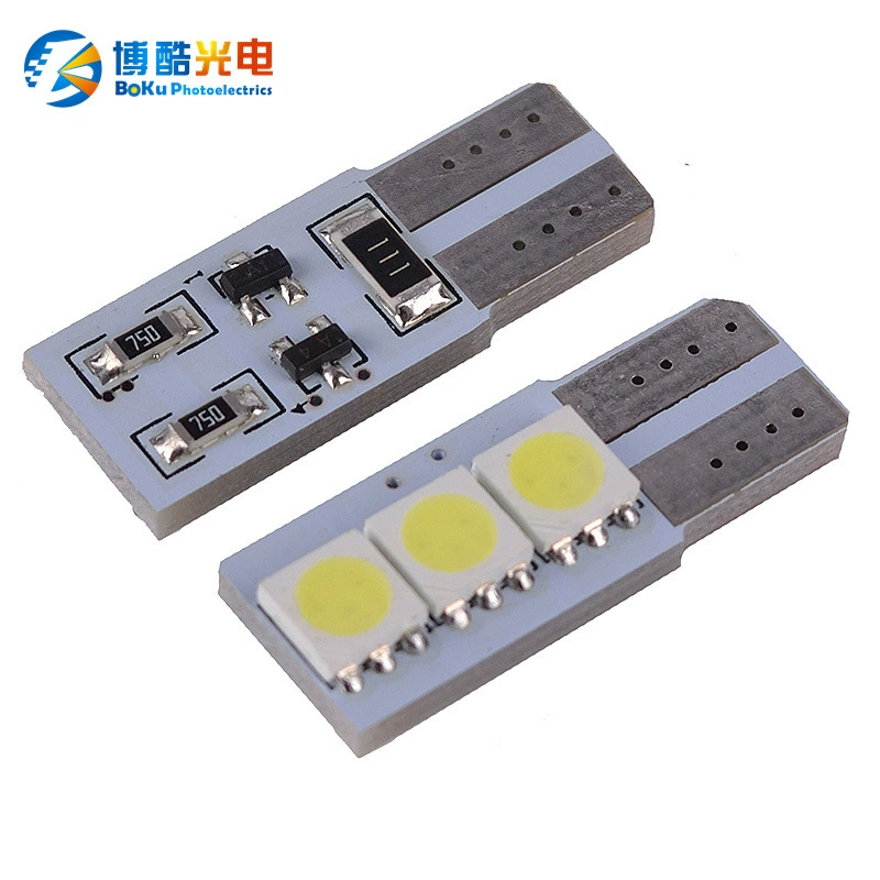 Цена по прейскуранту завода-изготовителя, прямая партия T10/BA9S, индикатор ширины, лампа для номерного знака, лампа для чтения, автомобильная светодиодная лампа 3SMD 5050