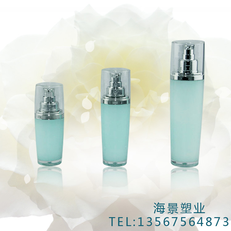 乳液瓶 优质压克力椭圆试用装乳液瓶 100ml塑料乳液瓶定制批发