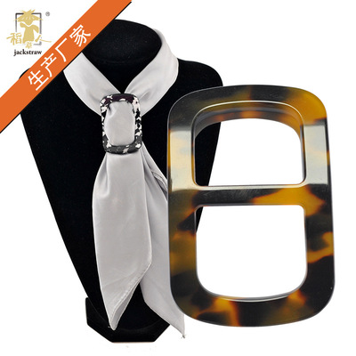 2015新款超大丝巾扣 醋酸板材流行丝巾日字扣批发 稻草人定做|ru