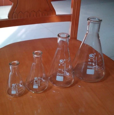 Стеклянная прямая горловая треугольная колба коническая бутылка 50ml100ml150ml200m250ml500ml и т. д.