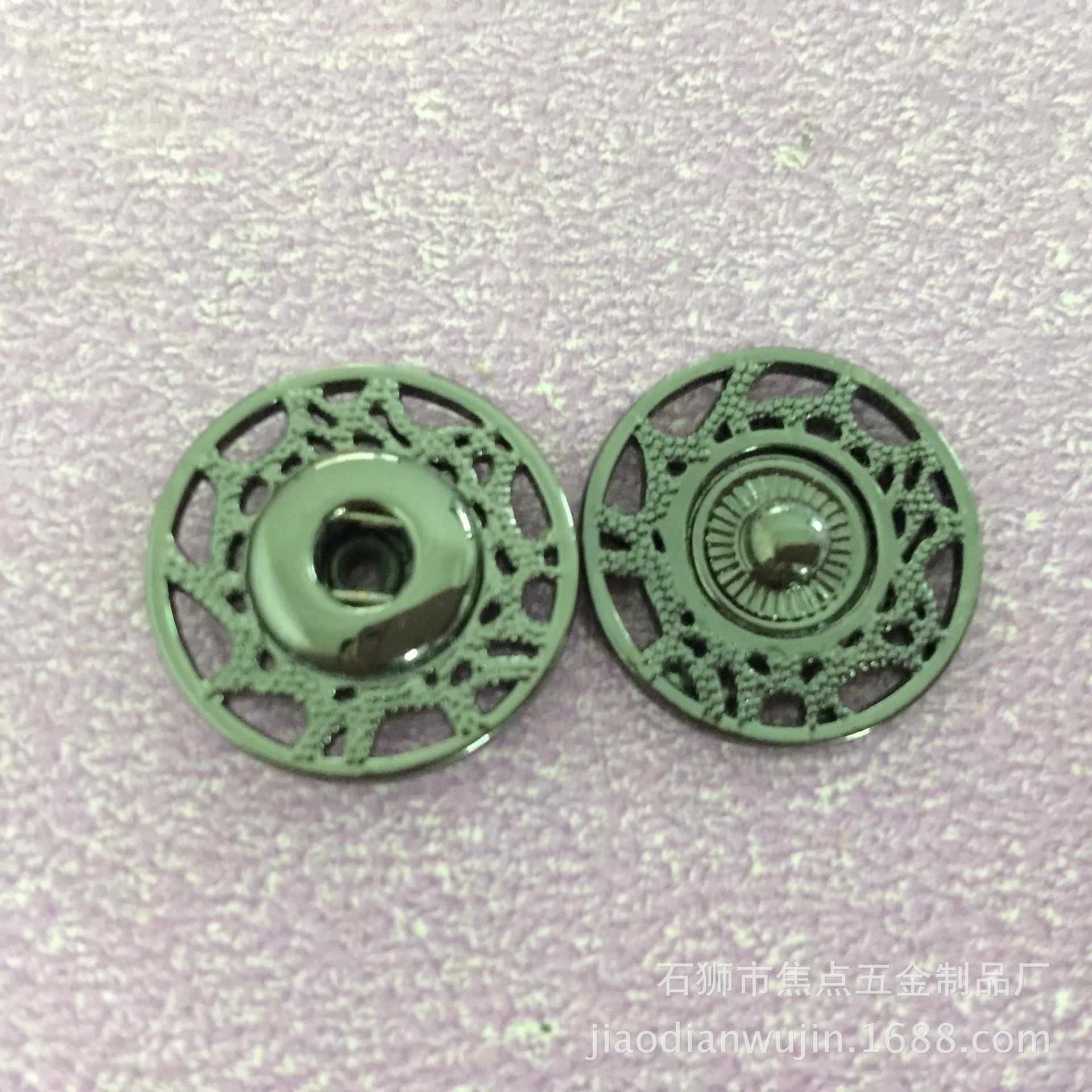 厂家直销高档金属按扣 合金拍钮 大衣隐形暗扣 石狮五金辅料