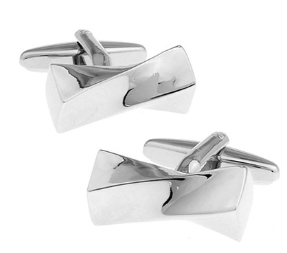 Plain metal series twisted rectangular cufflinks manufacturers wholesale personalized men's gifts AliExpress Dunhuang wholesale