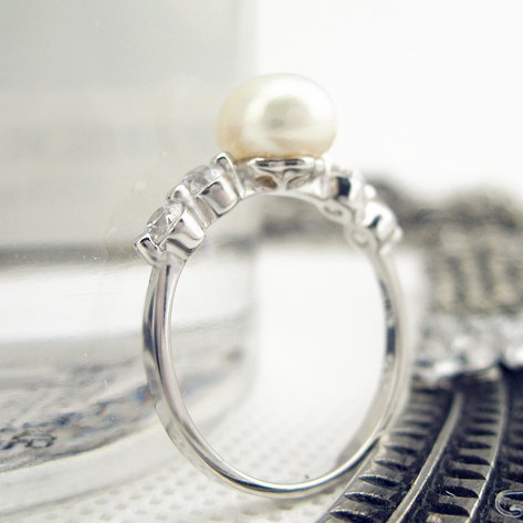 YJZ013 Silver S925 Ladies Inlays Diamond Freshwater Beizhen Donesty…