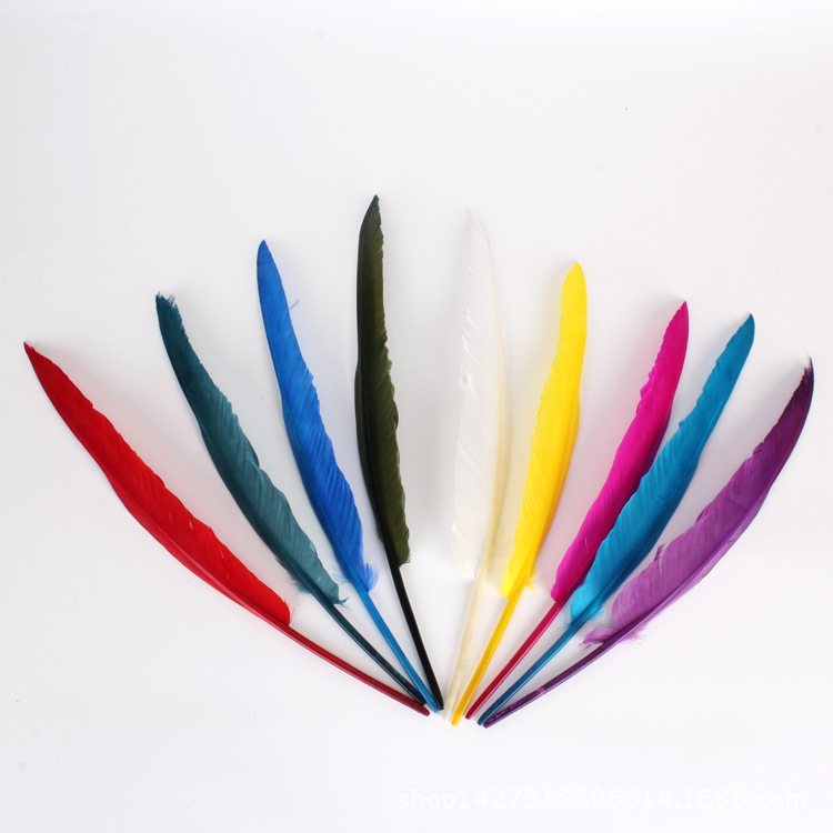 Manufacturer supply bulk goose down? camel back feather making pen 30-35cm