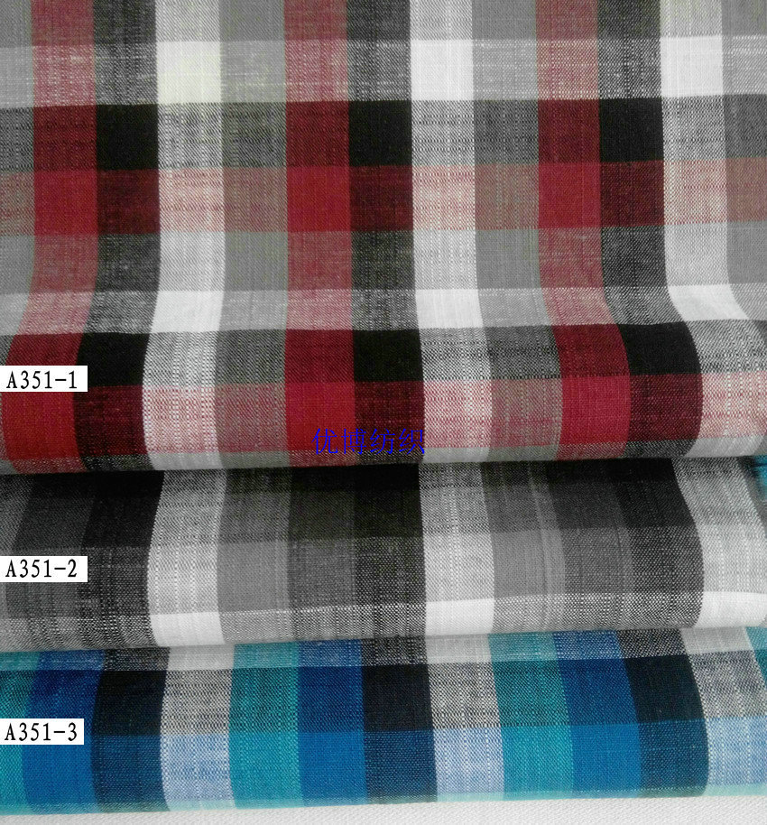 全棉色织格子布