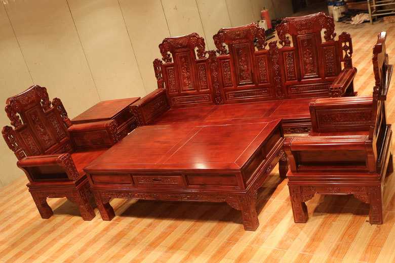 新款古典仿古沙发 客厅实木沙发 单人三人组合沙发 香樟木沙发