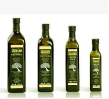 250ml 500ml 750ml 1000ml玻璃透明墨绿橄榄油瓶方形圆形核桃油瓶