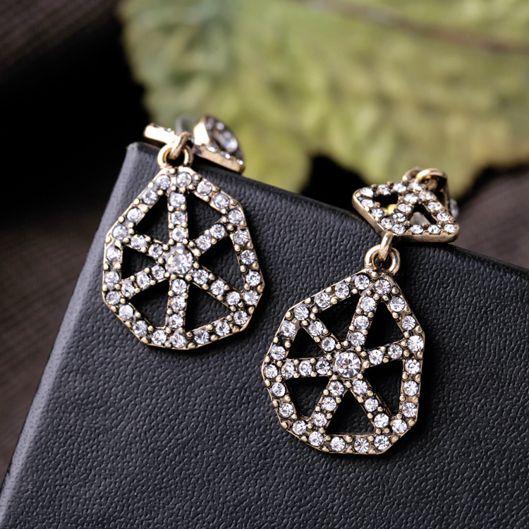 Fashion Jewelry Alloy Generous Hollow Ladies Earrings display picture 5