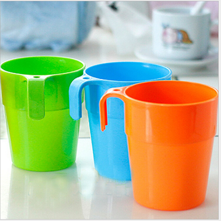 D31 Home Earloop pinkycolor Plastic cups Cups colour Tea Drink Cup Wash cup