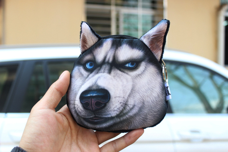 Zipper Closure Type Coin Purse Bags Type Unisex Animal Plush Polyester Zipper Coin Purses
