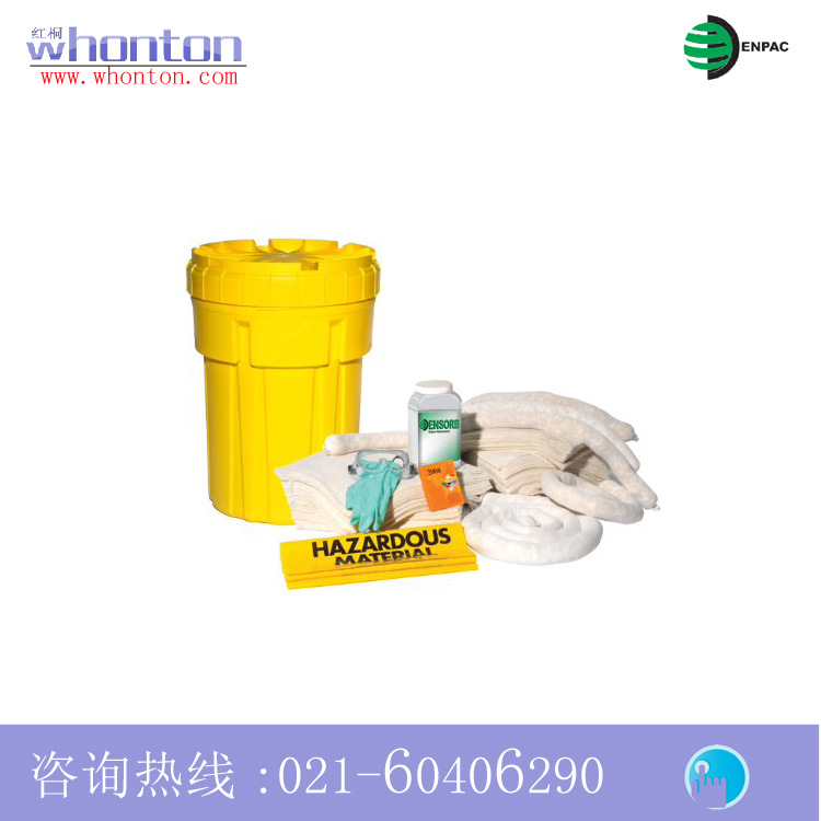 泄漏处理套装ENPAC套装 30加仑吸油型泄漏处理桶套装1332-YE