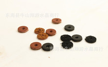 精品牛皮垫片/隔片佛珠DIY配饰散珠 黑色棕色牛皮隔片批发