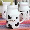 Japanese -style ceramic milk cup Creative breakfast cup children's cartoon Mark Cup with lid coffee oatmeal cup