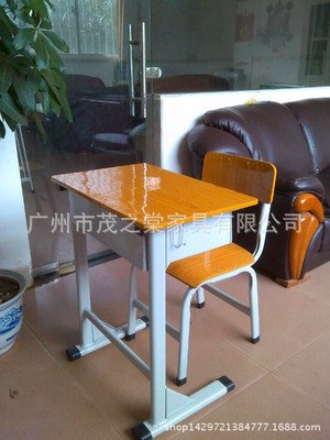 学生单人课桌椅学校课桌椅批发培训班课桌椅批发儿童靠背课桌椅|ms