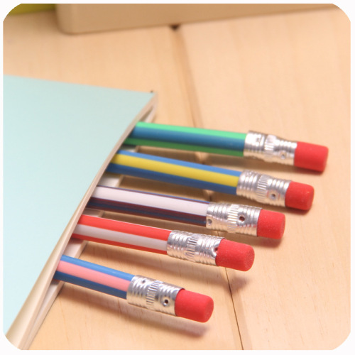 Manufacturer's hot selling Korean stationery, colorful striped soft pencils, cute curved pens, creative toy pens and small gifts