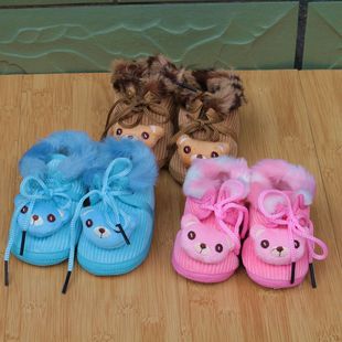 Зимняя удерживающая тепло детская подвеска, нескользящая обувь для раннего возраста, с медвежатами