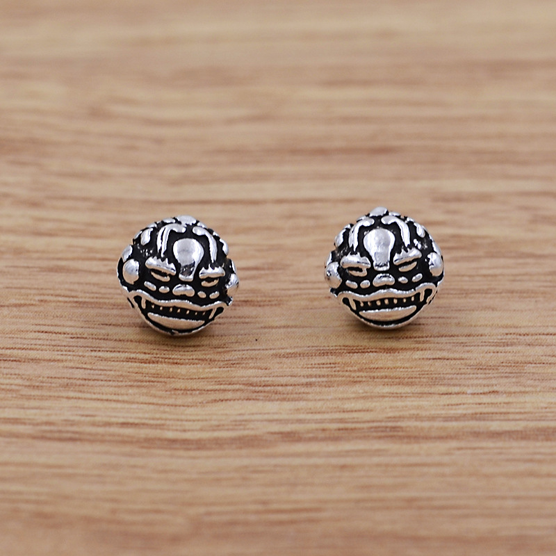 厂家批发时尚泰银貔貅球隔珠圆珠 diy饰品手链项链配件 8MM