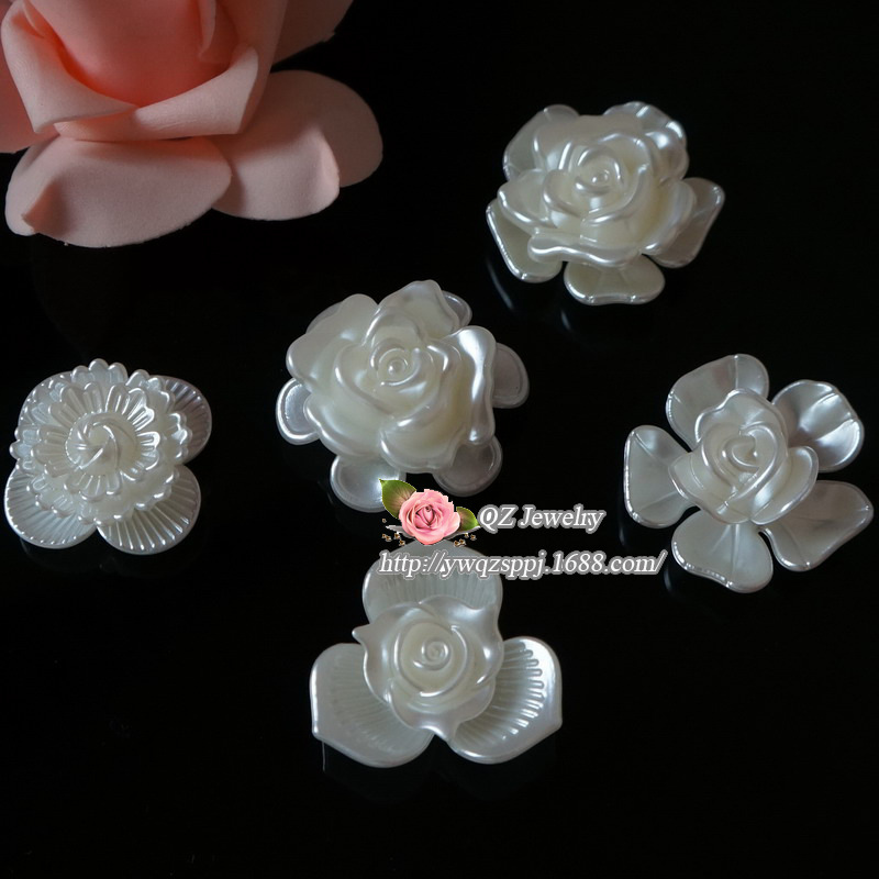 DIY手工发饰头饰组合配件 新娘仿珍珠花朵叶片饰品 异形花瓣多款详情图9