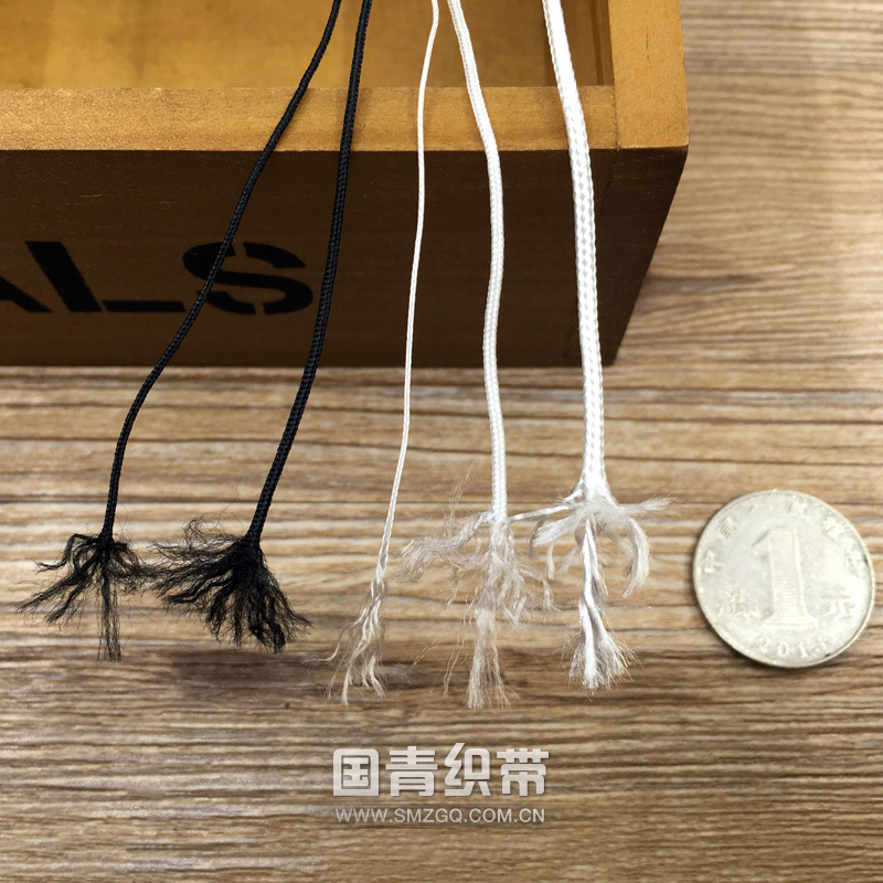 织带厂供应 尼龙细绳锦纶绳 1.0mm 本白色绵芯 窗帘拉线 提供剪切