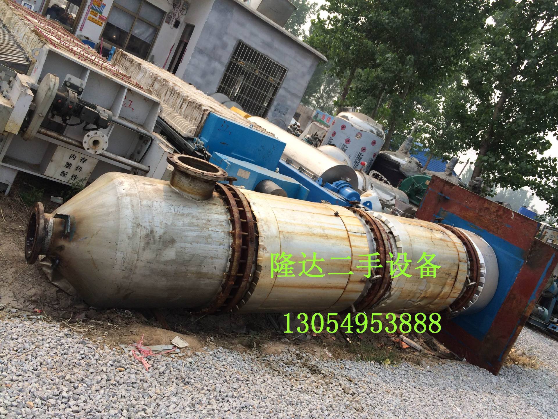 无锡和翔生化装备制造，二手316L不锈钢薄膜蒸发器，10平方