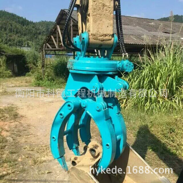 科德机械供应新源XY75W-8挖掘机改装抓木机，液压旋转抓木器