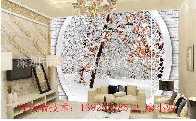 背景墙印刷效果