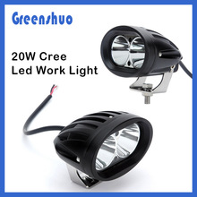 绿烁新品20W 工作灯 led叉车灯 椭圆工作灯 货车灯cree led工作灯