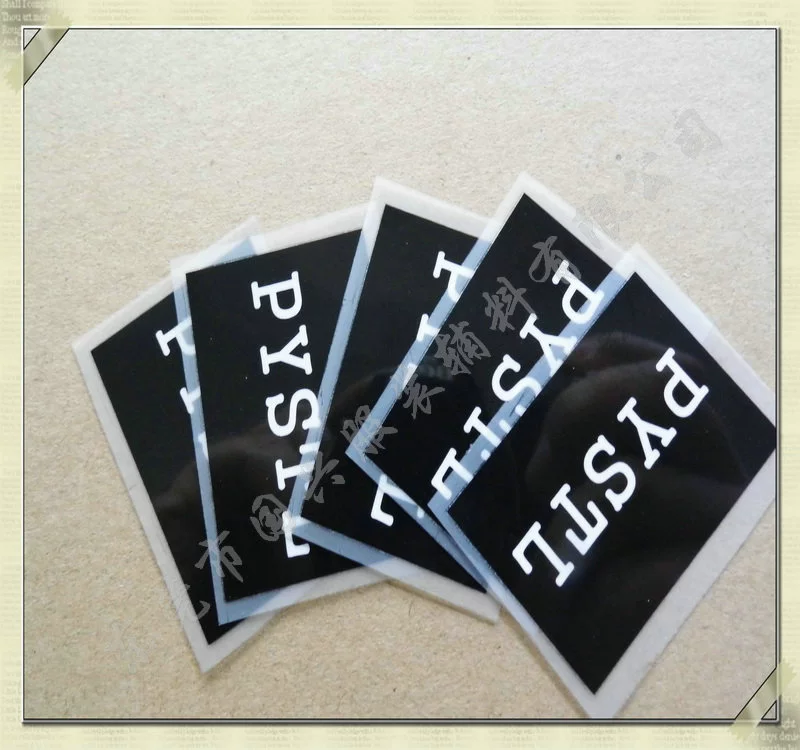 Customized focus on suit heat transfer label, hot label without sewing
