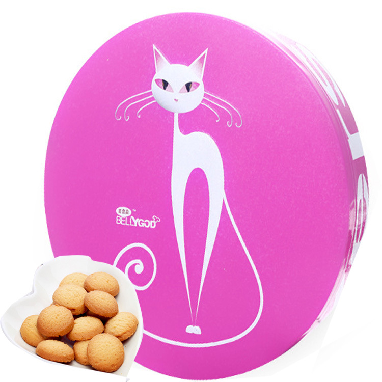 美食嘉 情侣猫 红黄罐 曲奇饼干 精美礼盒 送礼佳品120g|ru