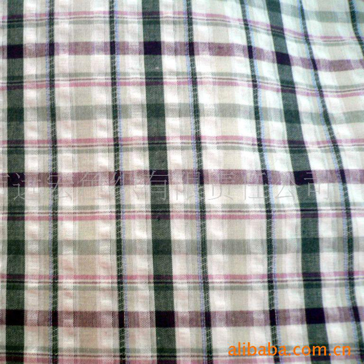 厂家南通全棉色织泡泡布 春夏服装用纯棉布料