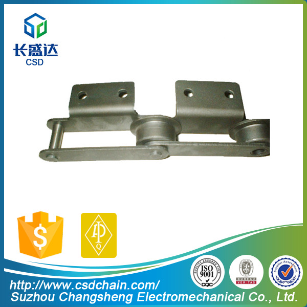 长盛专业制造非标输送链条 不锈钢弯板链条 长节距滚子链条