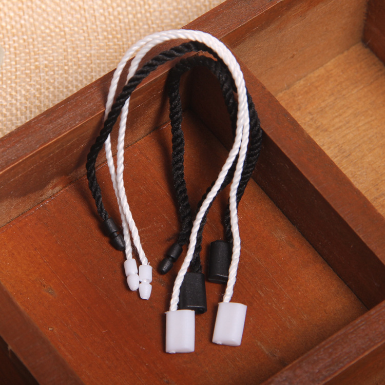 服装吊粒家纺儿童衣服吊牌绳鞋子女装挂牌粗线棉线单插塑料吊粒