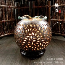 香薰爐 復古陶瓷香爐 中國風鏤空裝飾燈 酒店精油燈