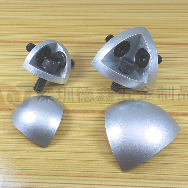 三维角连接件 全金属外壳 工业铝型材配件 R系列铝材连接件