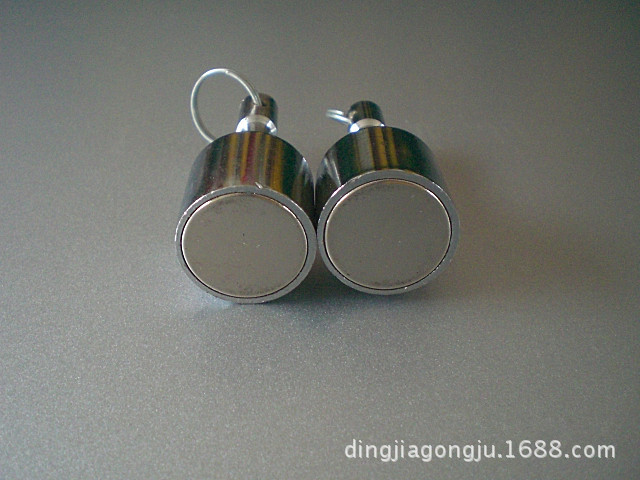 供应多用途28#钕铁硼强磁磁坠 带吊环 强磁铁吸铁石打捞工具