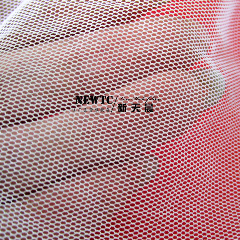 现货供应全涤纶网布5030A加密六角网纱 蚊帐纱裙面料