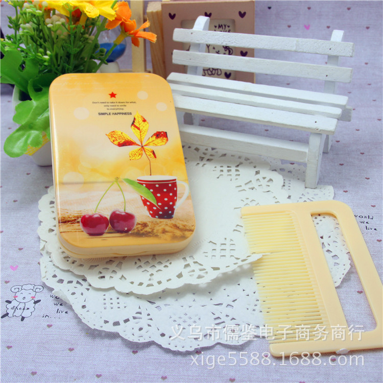 Folding fashion mirror combo portable small mirror makeup mirror Xige mirror combination combination combination