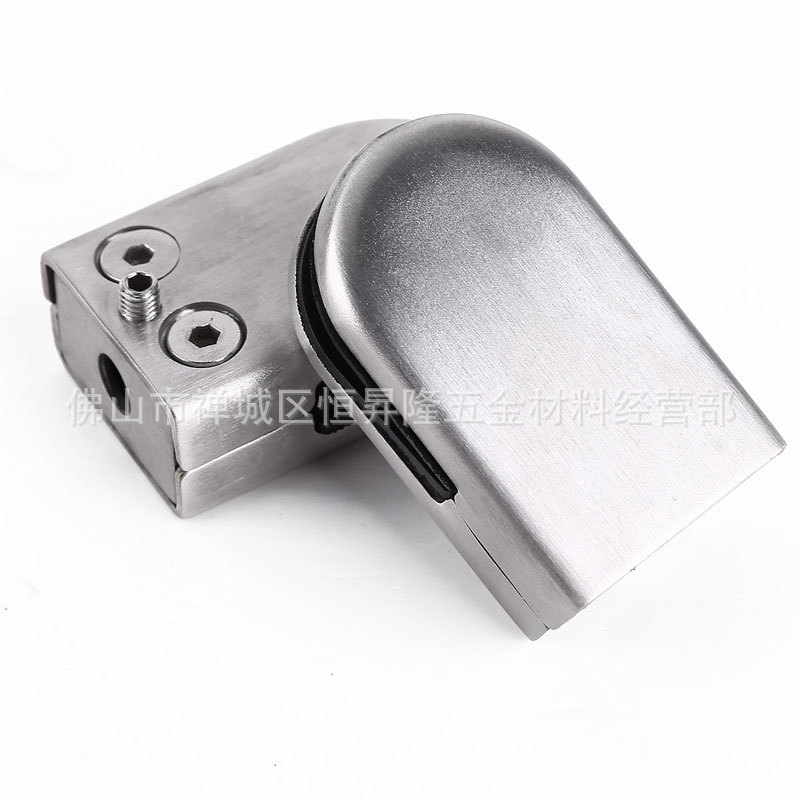 不锈钢中号鱼嘴夹 固定玻璃门夹 隔板夹 玻璃夹 免开孔