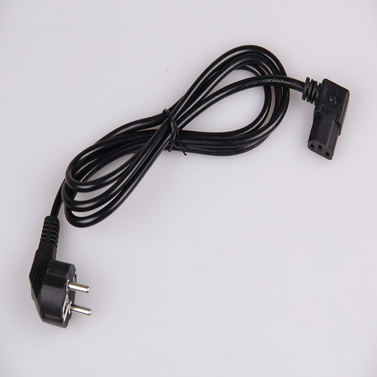 乔普QT3欧规90度角品字尾 三芯电源线 批发供应