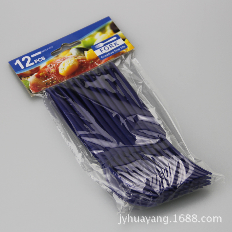 華洋 40014-S12 原單外貿 批發 塑料叉12件套 批發 優良品質