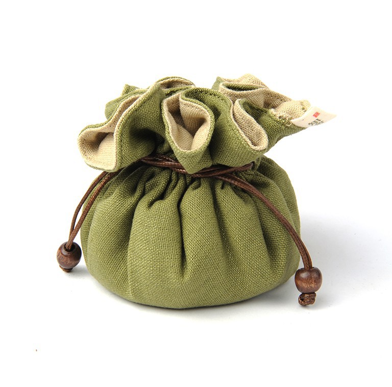 深圳厂家定做茶杯保护袋 棉麻茶杯收纳袋 可加logo