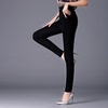 Fast selling big code women black jeans 200 catties small feet autumn and winter pants