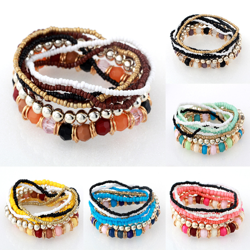 Bohemian Women's Bracelet Mixed with Multi-Color Green Ghost Style Wholesale Weixuanya Az1401071 Bohemian Women's Bracelet Mixed with Multi-Color Green Ghost Style Wholesale Weixuanya Az1401071
