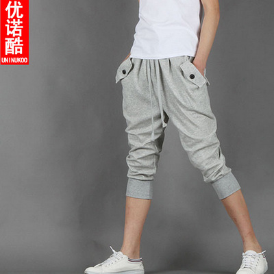 2021年夏季时尚新款运动裤男士哈伦裤七分裤男免费加盟合作K302|ms