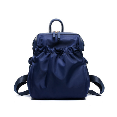 紫魅女包2015夏款潮韩版休闲时尚学生尼龙轻便褶皱双肩包女背包