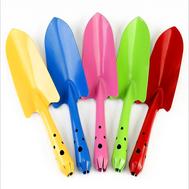 批发园艺铁铲花铲园艺工具结实耐用一体铁铲子随机发颜色