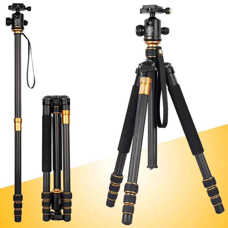 Lightly armed Times Q999C SLR Cameras carbon fibre tripod Yuntai Tripod stand Carbon tripod