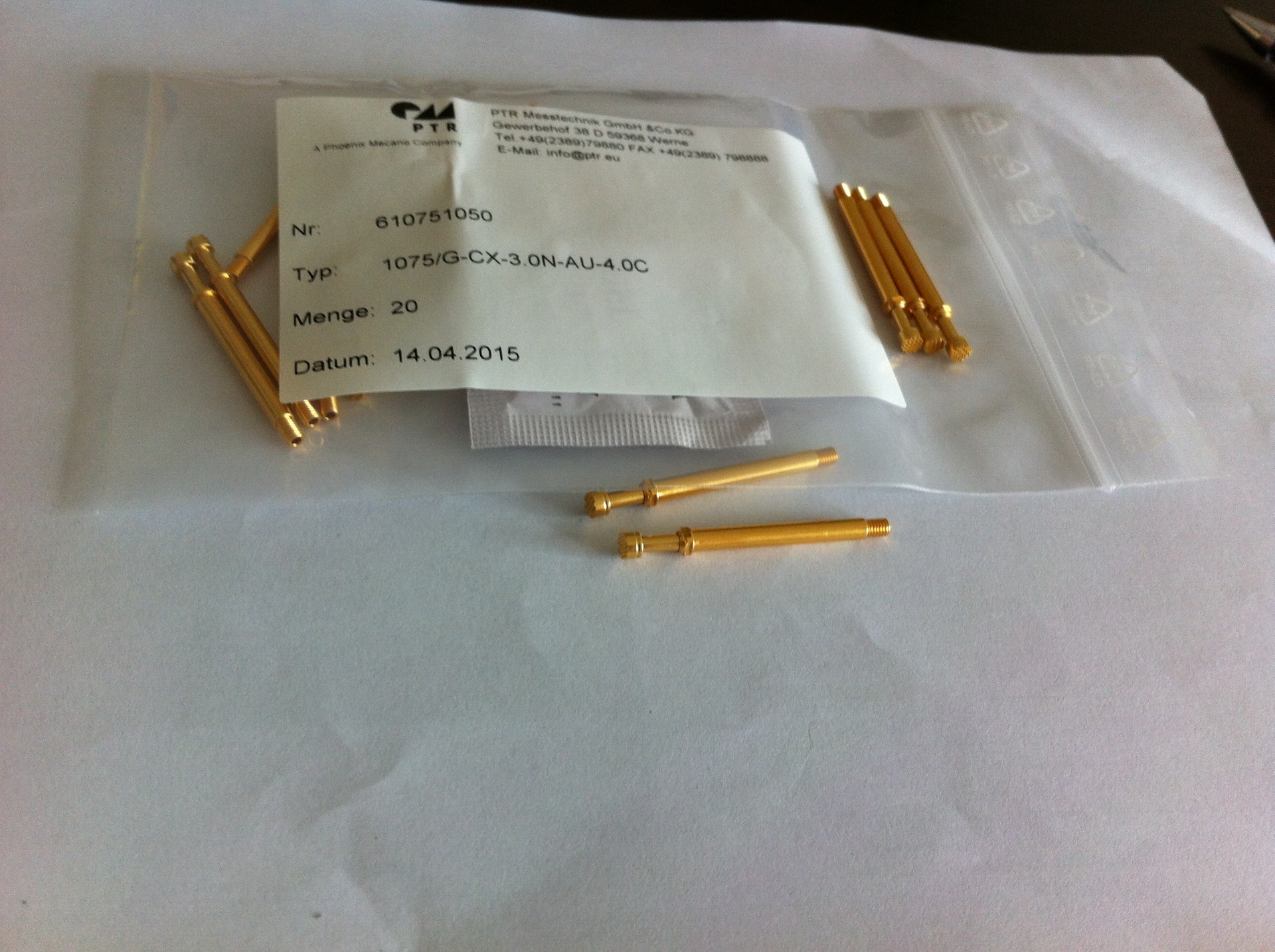 特价销售德国PTR进口大电流螺纹测试探针 1075/G德国进口探针